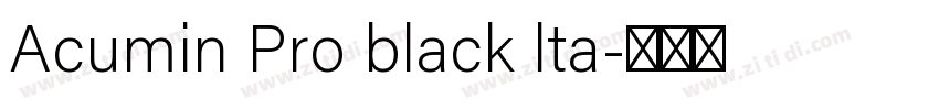 Acumin Pro black lta字体转换